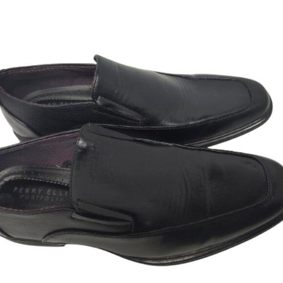 Perry Ellis Portfolio Memory Foam Men's Dress Shoe Black Size 9 - Picture 2 of 13